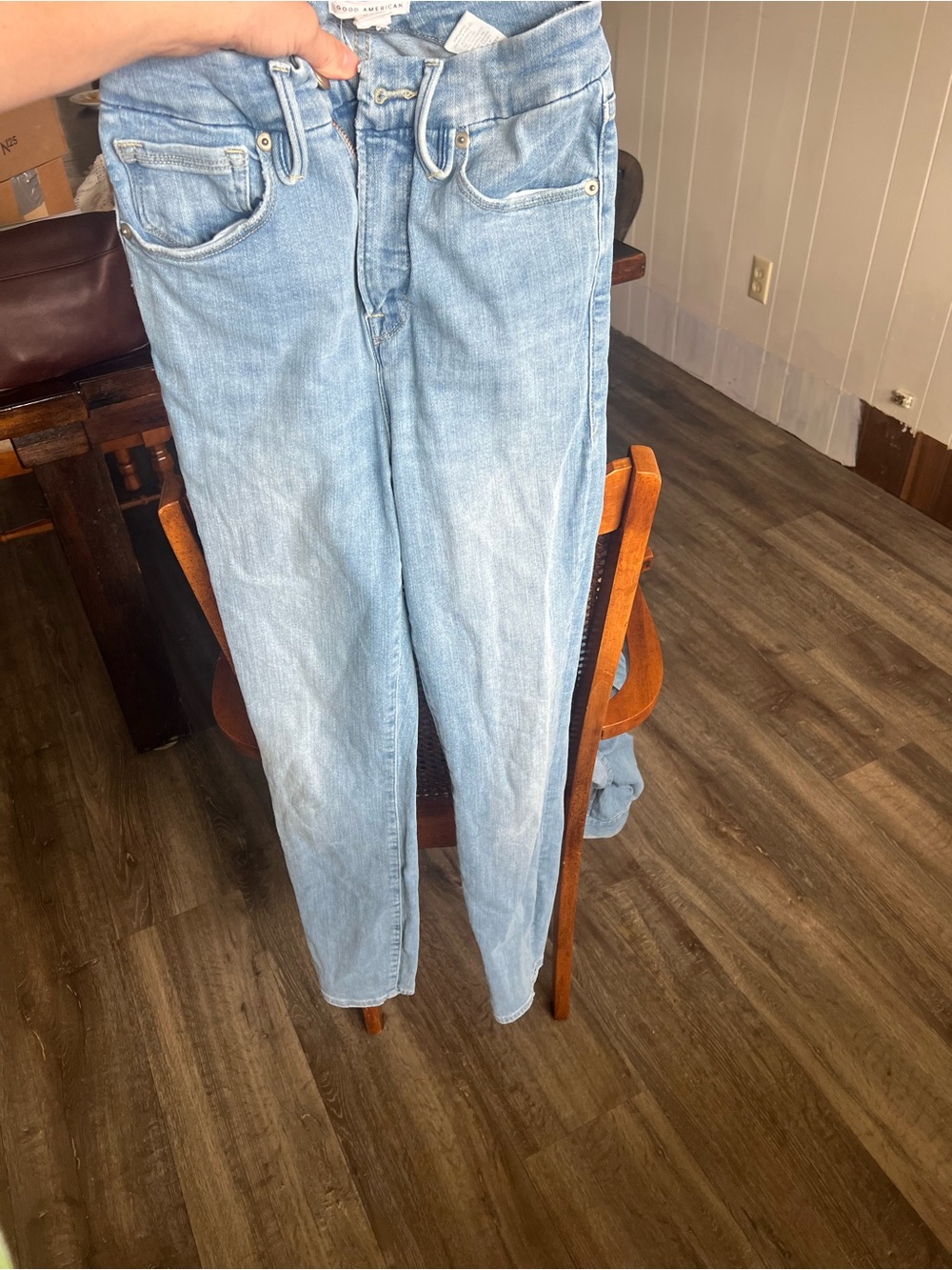 Good American Light Wash Denim Jeans - Pale Blue